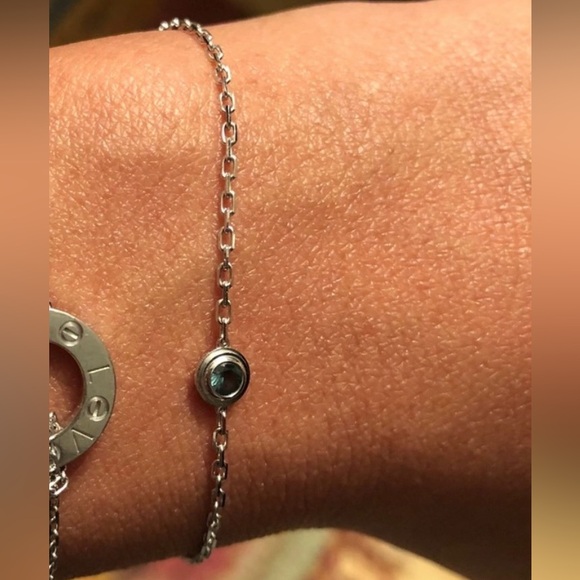 Authentic Cartier 18k White Gold And Blue Sapphire. Saphirs Legers De Cartier - Picture 4 of 4